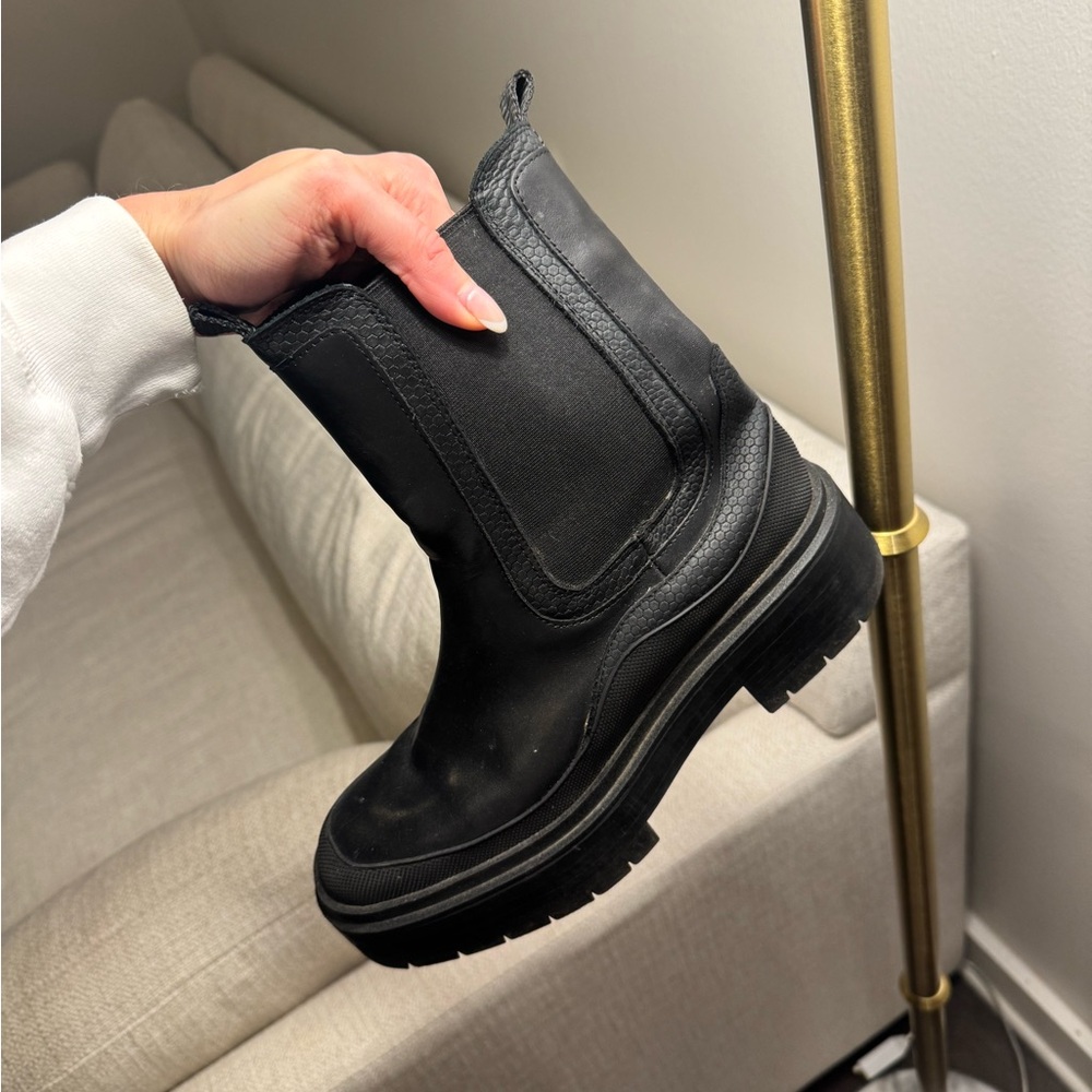 Black Chunky Ankle Boots
